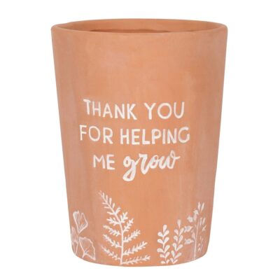 Thank You For Helping Me Grow Teacher Terracotta Plant Pot