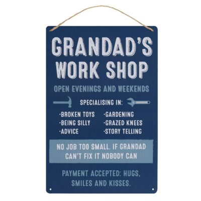 Grandads Workshop Hanging Metal Sign