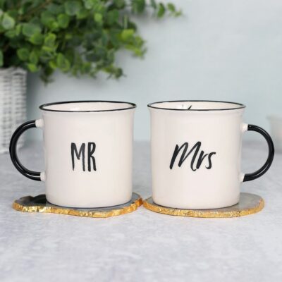 Mr & Mrs Wedding Mug Set