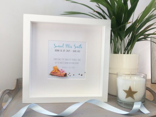 Winnie The Pooh Personalised Baby Boy Frame