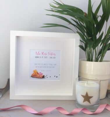 Winnie The Pooh Personalised Baby Girl Frame