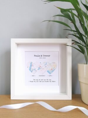 Personalised Where We Met Map Frame