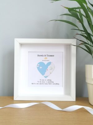 Personalised Framed Map Wedding Gift