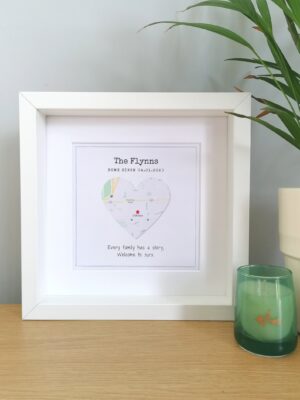 Personalised Framed New Home Map Gift