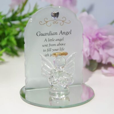 Guardian Angel Glass Memorial Ornament