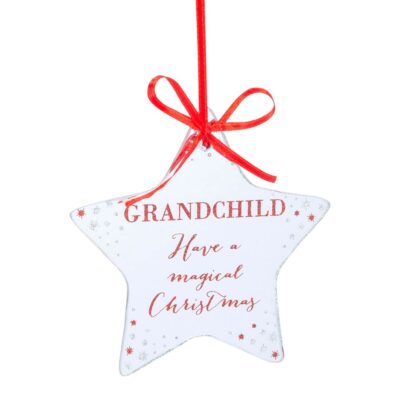 Grandchild Mirror Glass Hanging Decoration