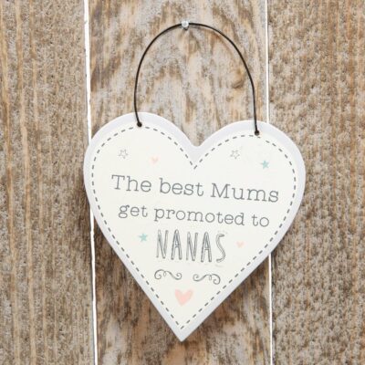 Promoted To Nana Mini Heart Plaque