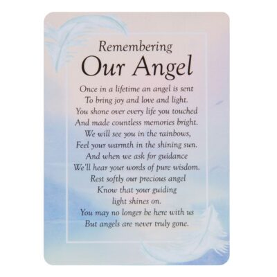 Our Angel Graveside Memorial Card