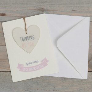 Thinking Of You Heart Plaque Greeting Card