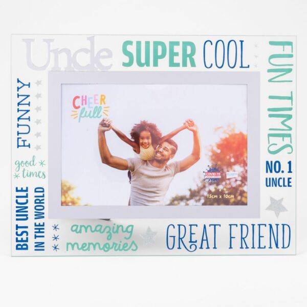 Cheerful Glass Uncle Photo Frame