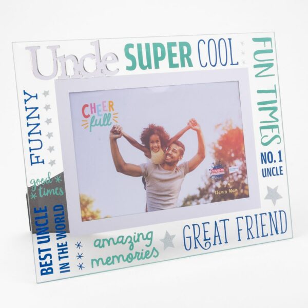 Cheerful Glass Uncle Photo Frame - Image 2