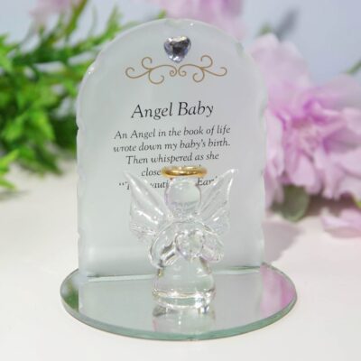 Angel Baby Glass Memorial Ornament