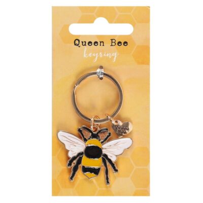 Queen Bee Metal Keyring