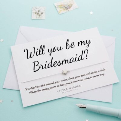 Will You Be My Bridesmaid Wish Bracelet Card