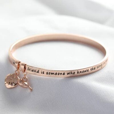 Friend Rose Gold Bangle