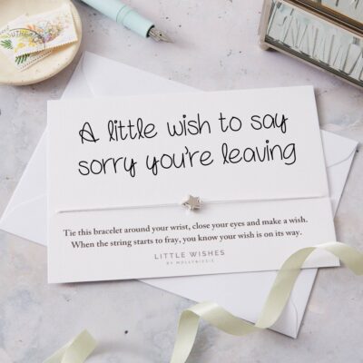 Sorry You're Leaving Wish Bracelet Card