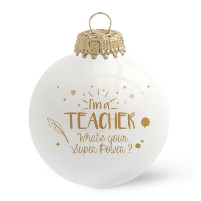 Teacher Glass Christmas Bauble