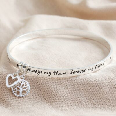 Always My Mum Forever My Friend Silver Bangle