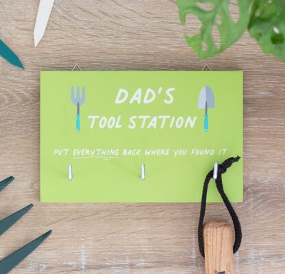 Dad's Tool Station Wall Hook Plaque
