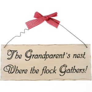 The Grandparent's Nest Hanging Plaque