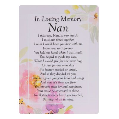 Loving Memory of Nan Graveside Memorial Card