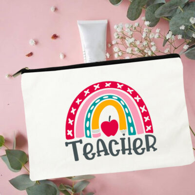 Teacher Canvas Zip Bag