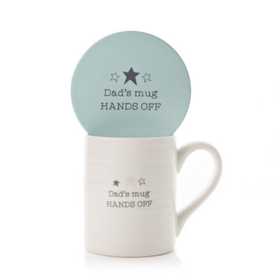 Hands Off Dads Mug & Coaster Set