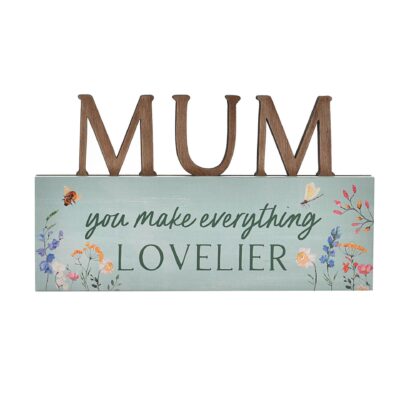 Mum Letter Floral Plaque