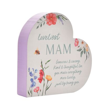 Mam Heart Freestanding Plaque