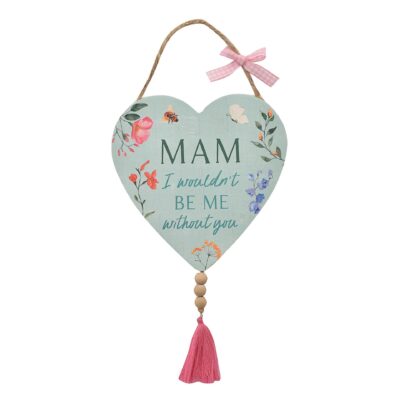 Mam Hanging Heart Plaque