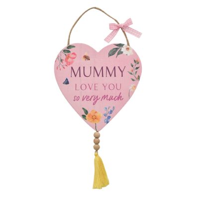 Mummy Hanging Heart Plaque