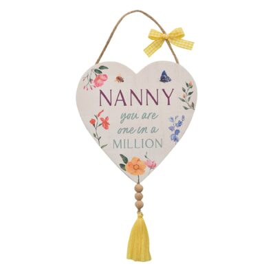 Nanny Hanging Heart Plaque