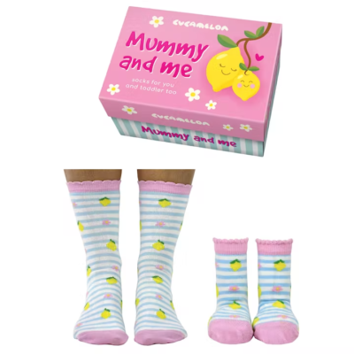 Mummy and Me Toddler Matching Lemon Socks