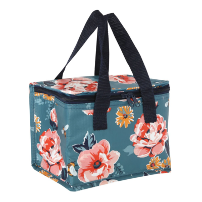 Navy Floral Insulated Lunch Bag