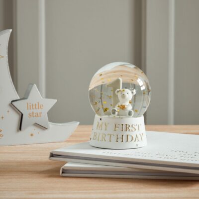 My First Birthday Snow Globe