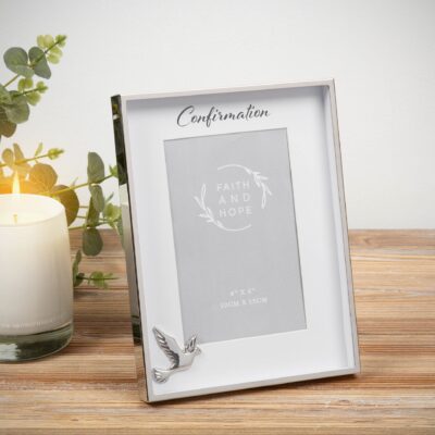 Silver Dove Confirmation Photo Frame