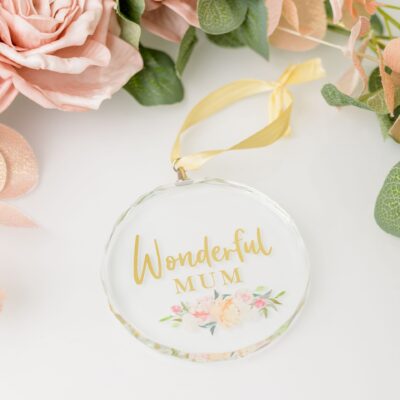 Floral Mum Round Plaque