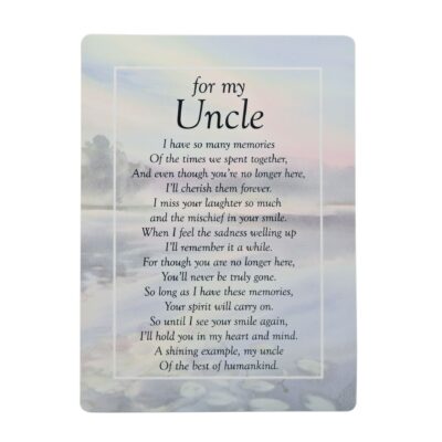 Uncle Graveside Memorial Card