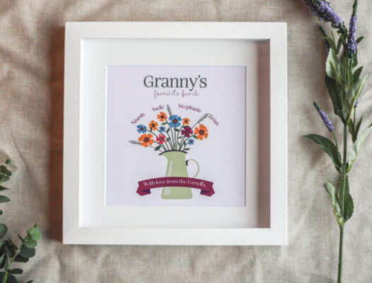 Grannys Flower Jug Personalised Frame