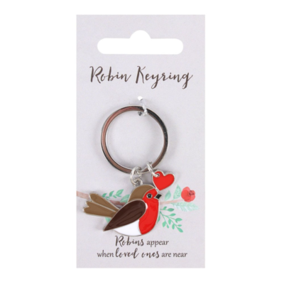 Metal Robin Keyring