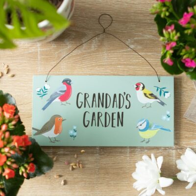 Grandads Garden Bird Plaque