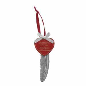 Someone Special Feather Christmas Memorial Decoration