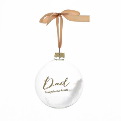 Dad Glass Memorial Bauble