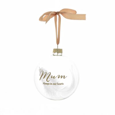 Mum Glass Memorial Bauble