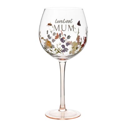 Mum Floral Gin Glass