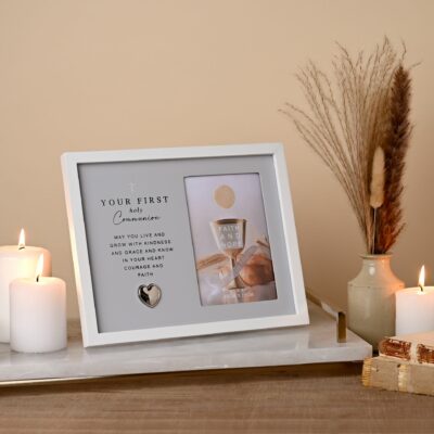 Grey First Communion Photo Frame