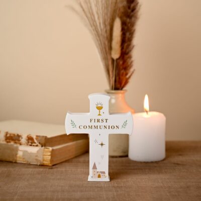 Communion Cross Mantel Plaque