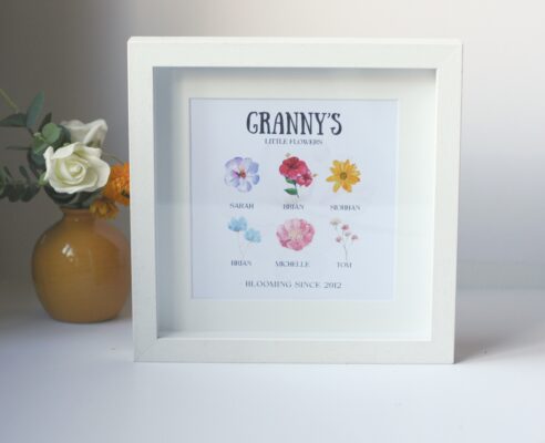 Grannys Little Flowers Personalised Frame