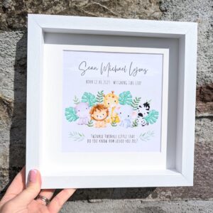 Personalised Animal Baby Frame