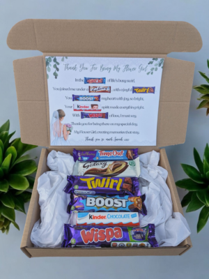 Thank You Flower Girl Chocolate Poem Gift Box